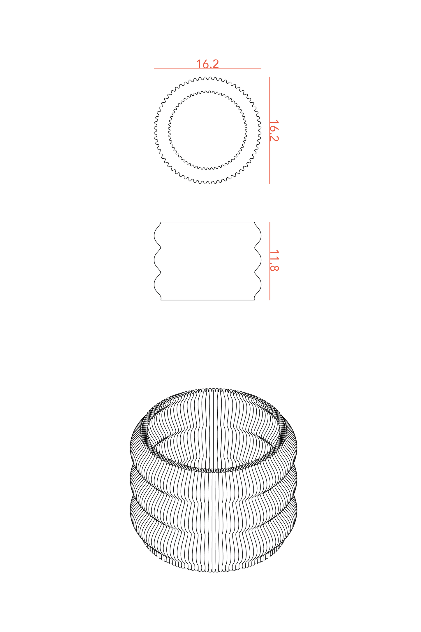 Plant Pot TORO, Ø 12.5 cm