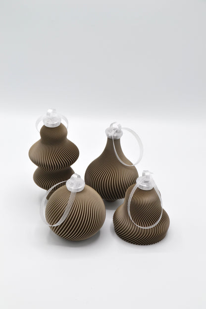 4-Piece Christmas Ornament Set NEW